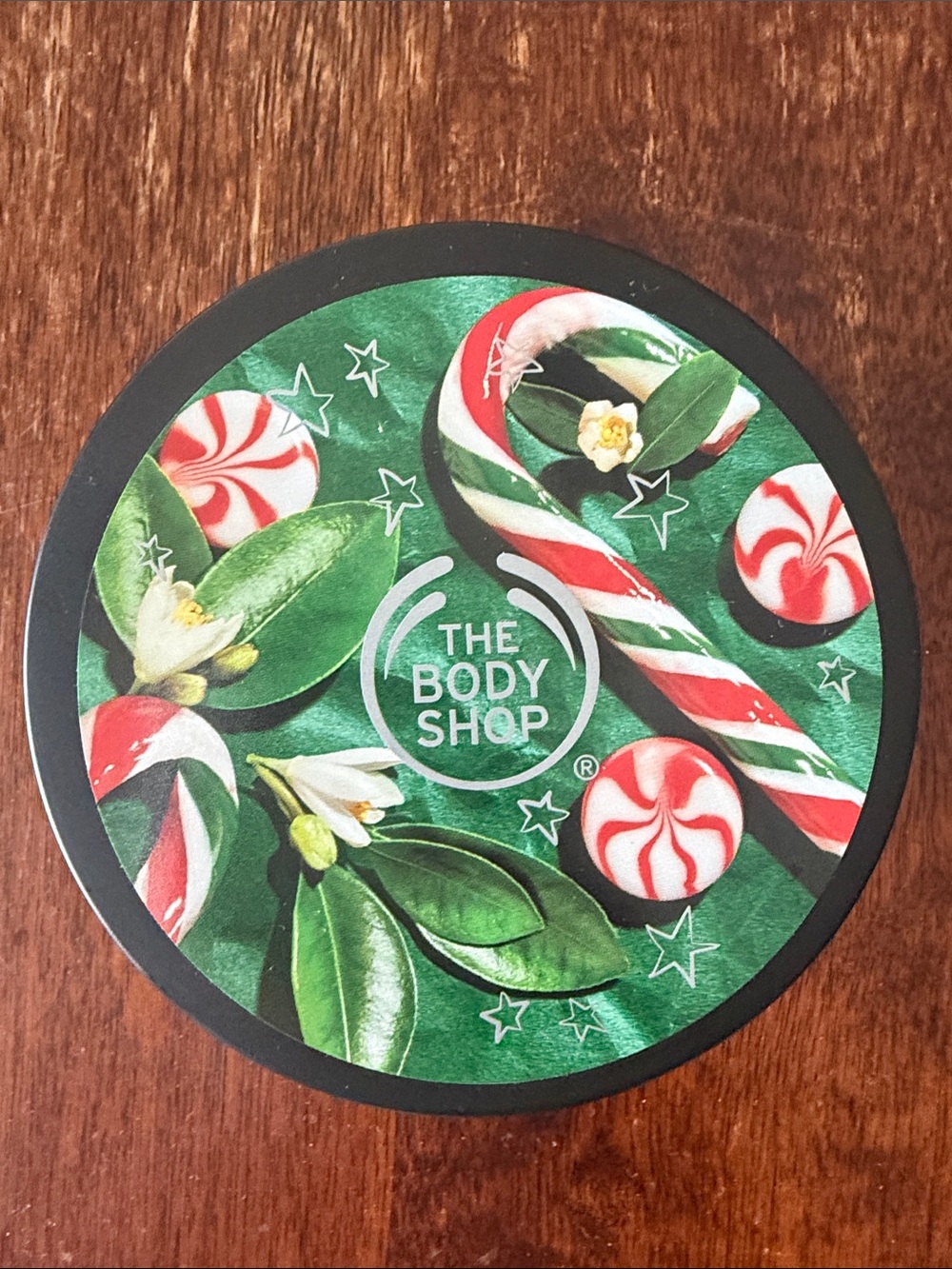 The Body Shop Peppermint Candy Cane Fragranced Softening Body Butter 6.8oz Rare